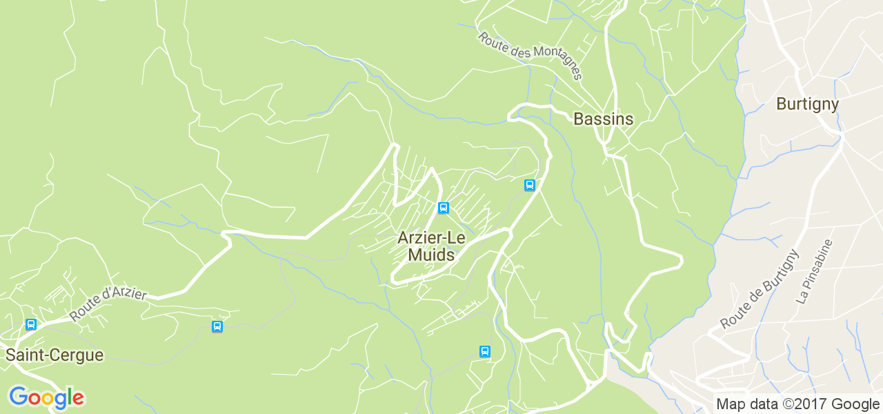 map de la ville de Arzier-Le Muids