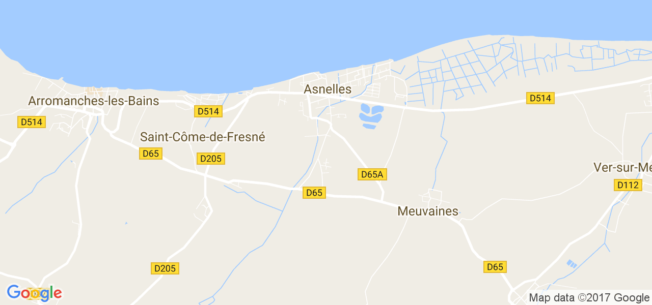 map de la ville de Asnelles