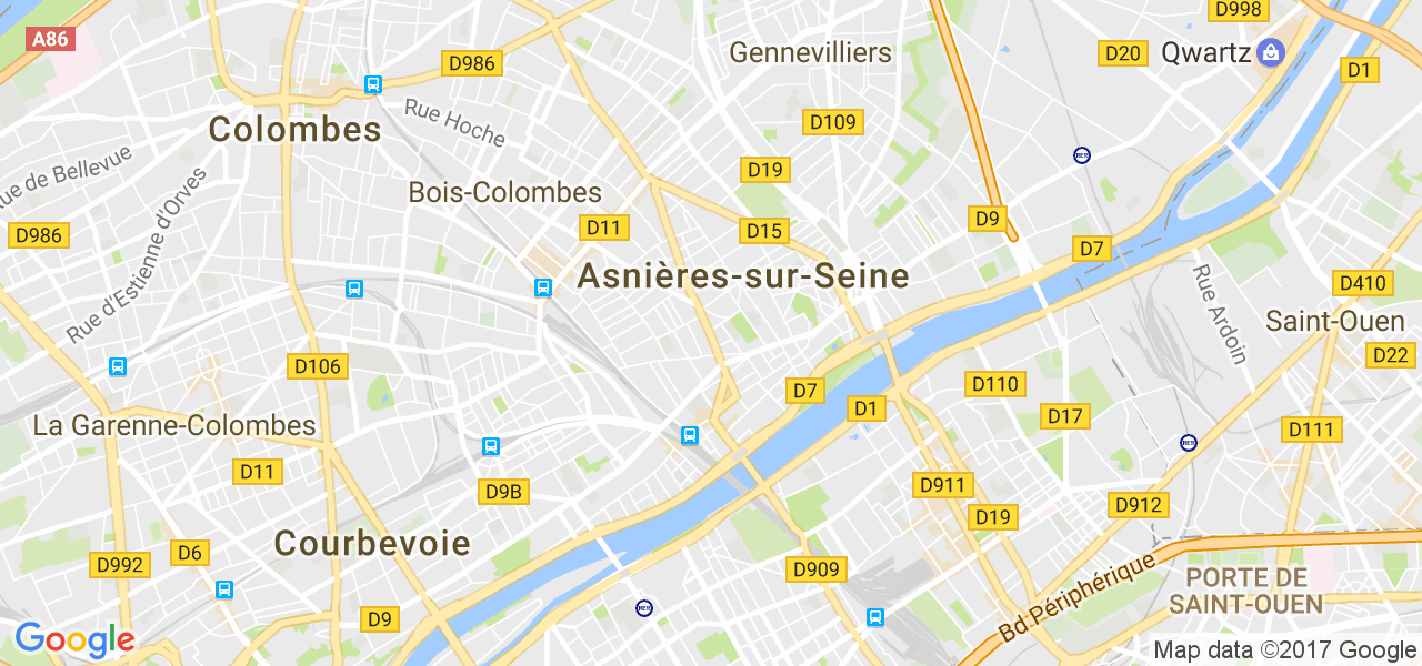 map de la ville de Asnières-sur-Seine