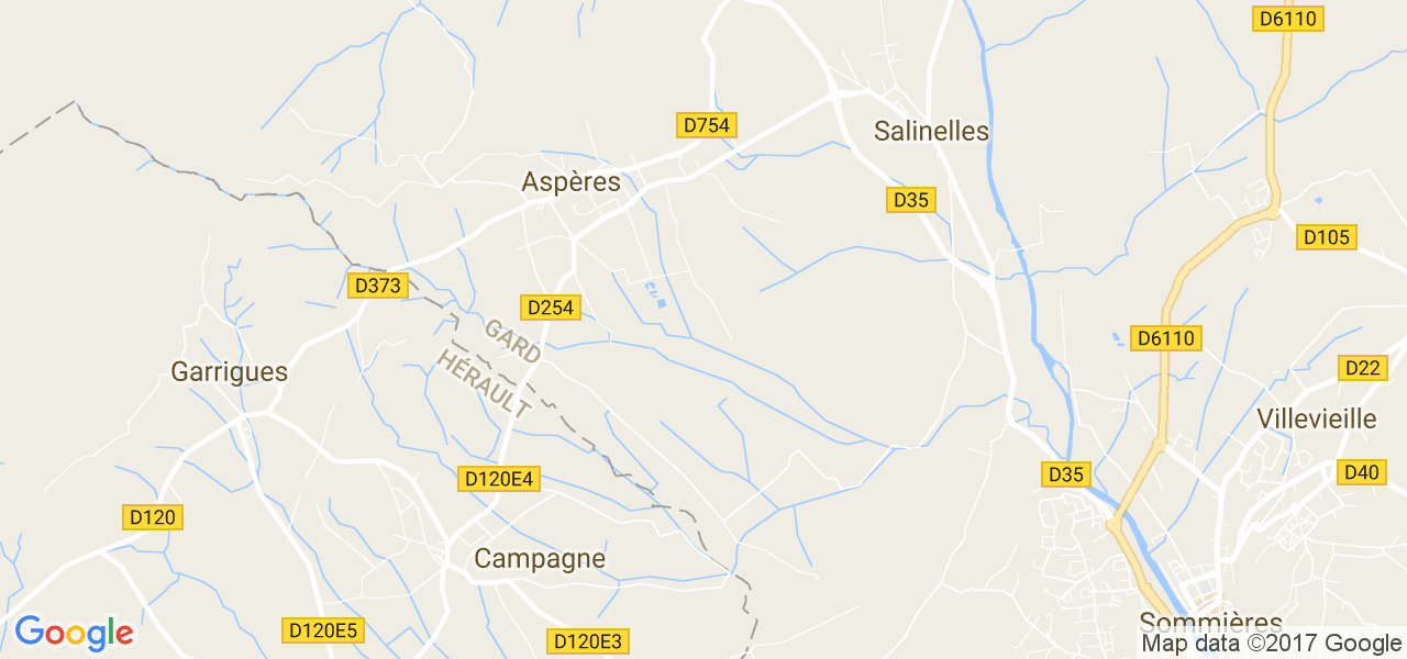 map de la ville de Aspères