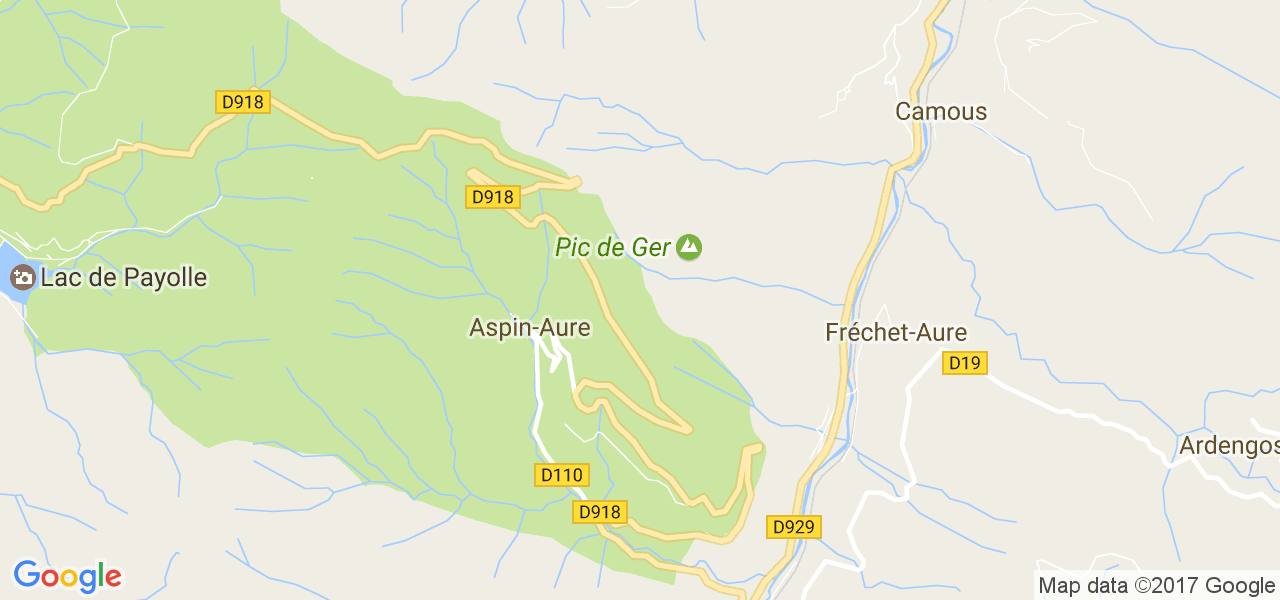 map de la ville de Aspin-Aure