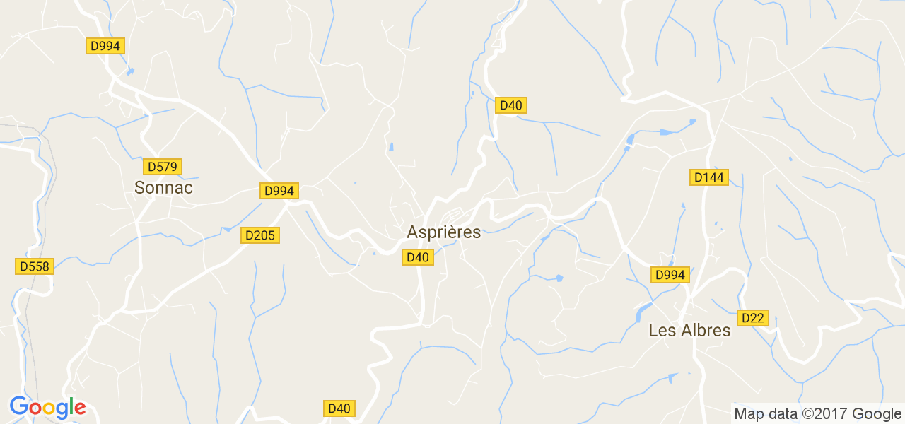 map de la ville de Asprières