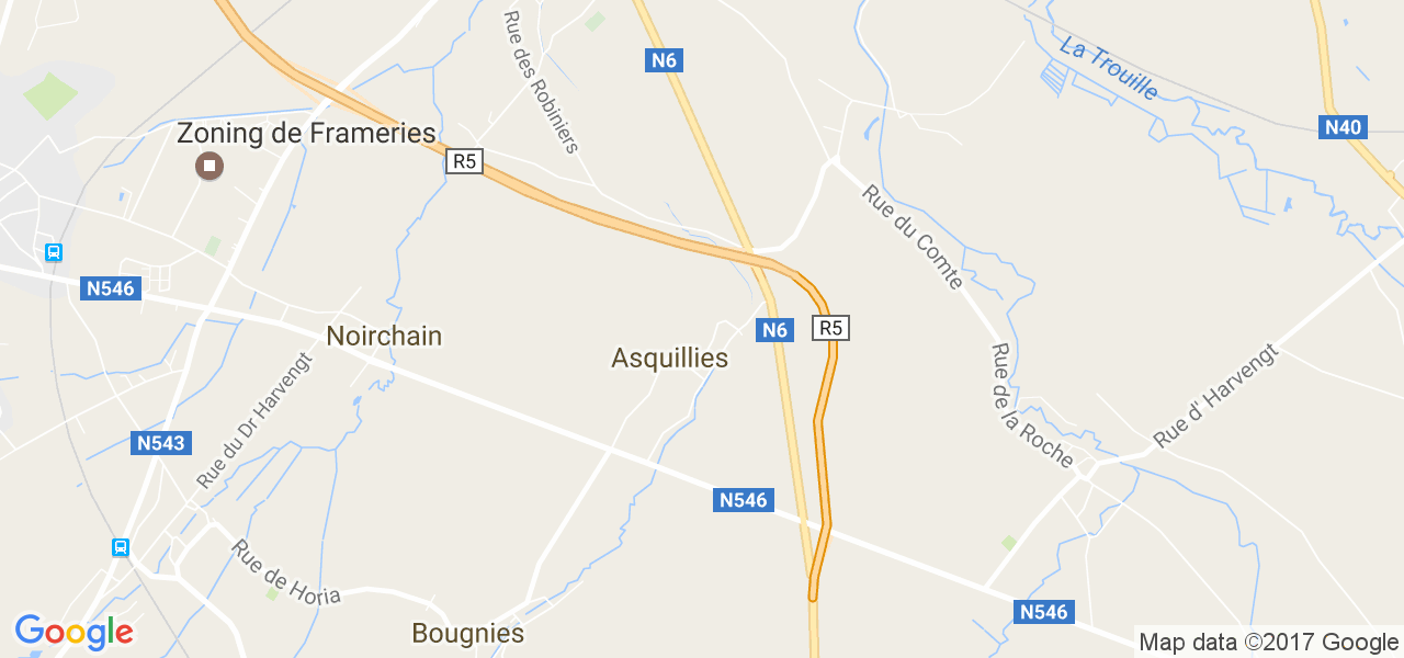 map de la ville de Asquillies