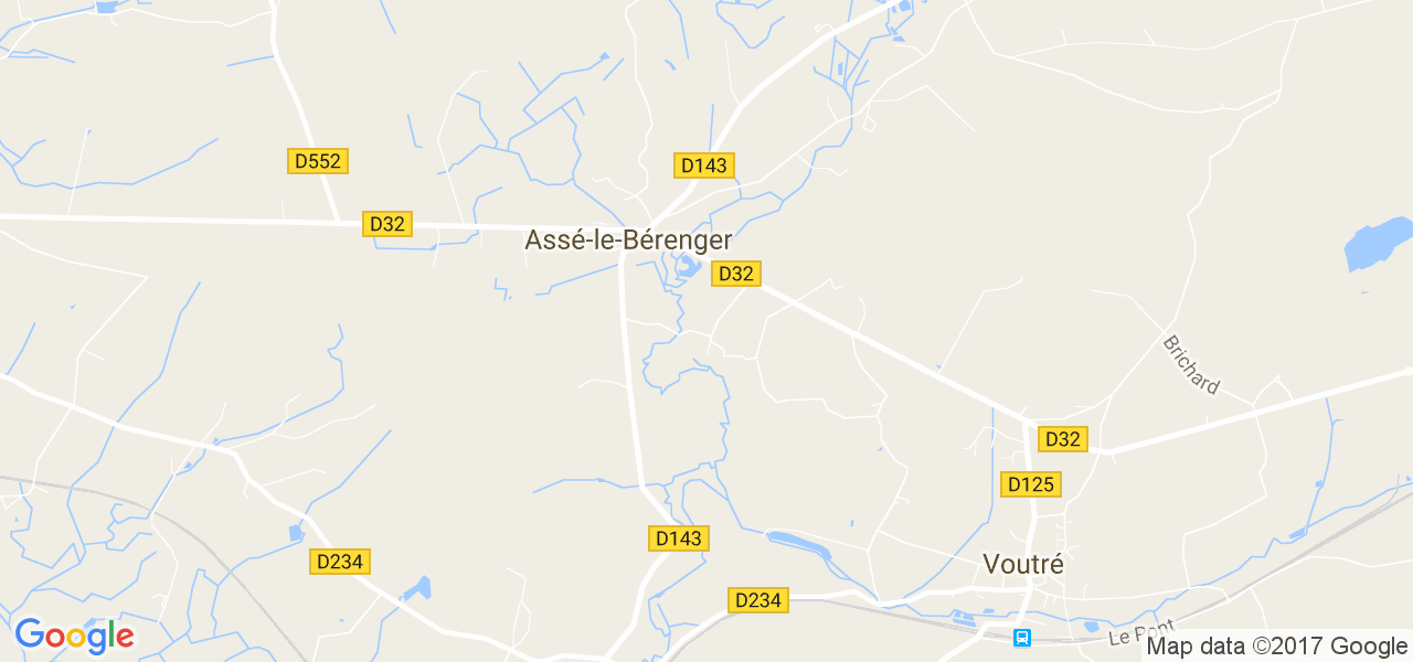 map de la ville de Assé-le-Bérenger