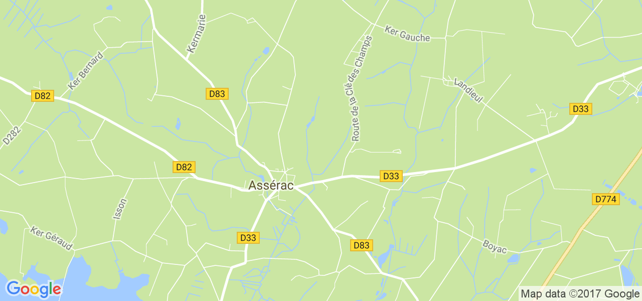 map de la ville de Assérac