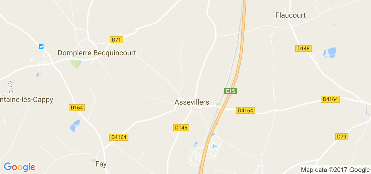 map de la ville de Assevillers