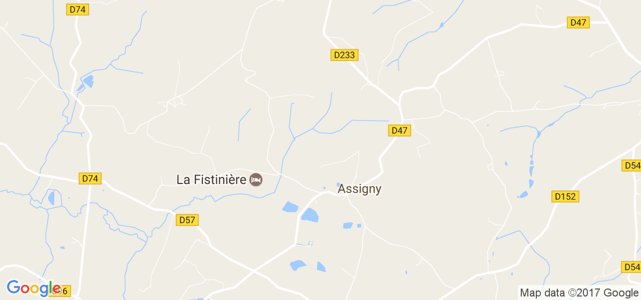 map de la ville de Assigny