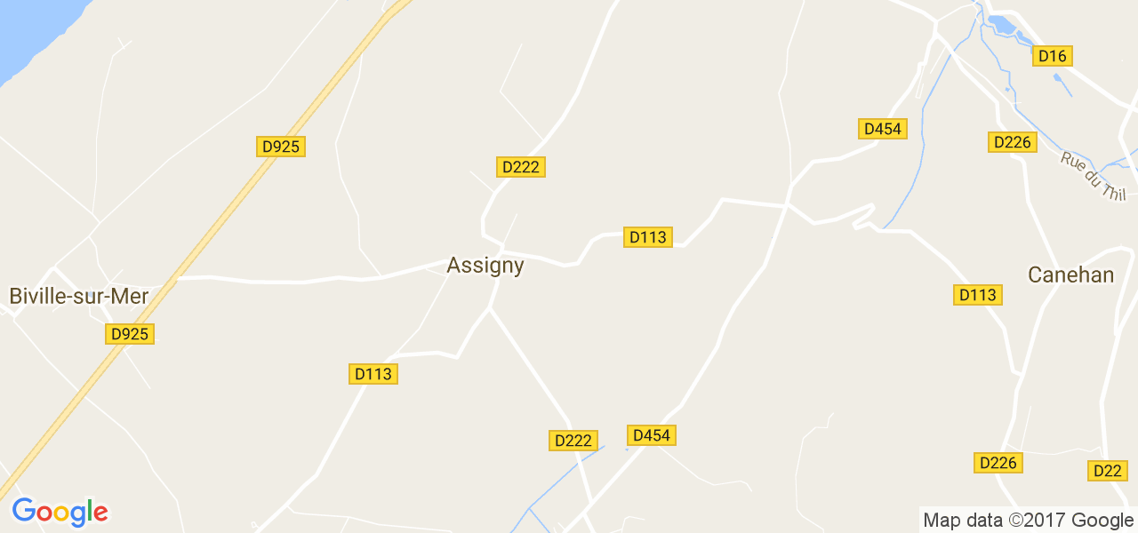 map de la ville de Assigny