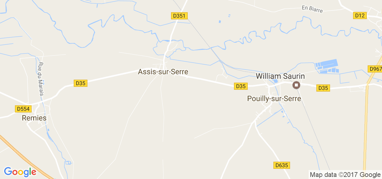 map de la ville de Assis-sur-Serre