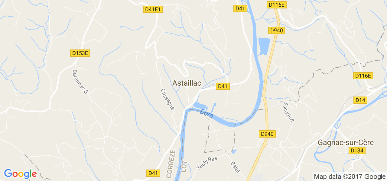 map de la ville de Astaillac