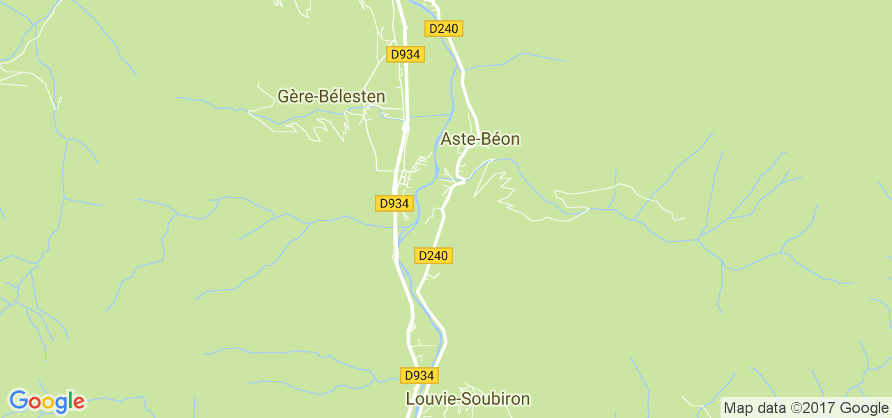 map de la ville de Aste-Béon