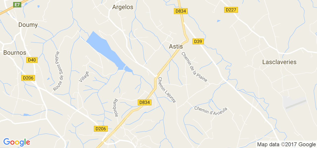 map de la ville de Astis