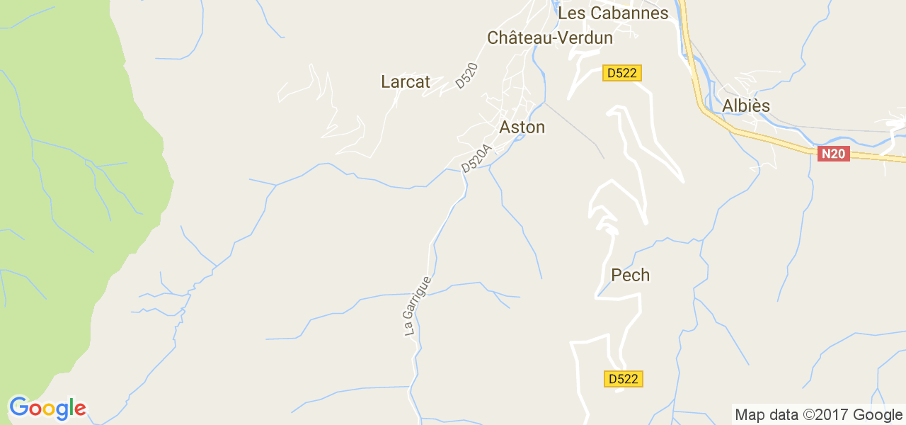 map de la ville de Aston