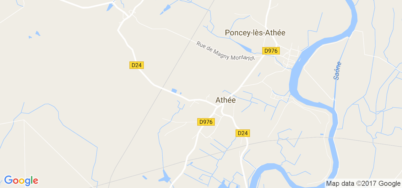 map de la ville de Athée