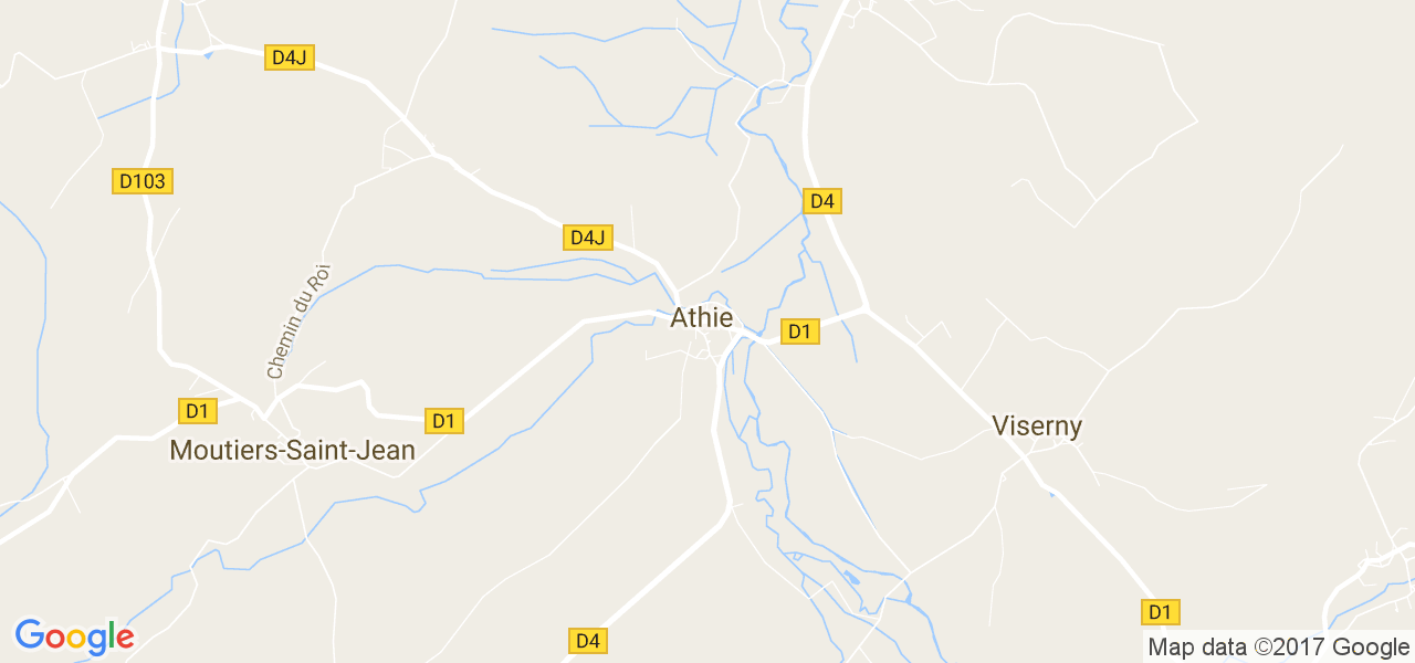 map de la ville de Athie