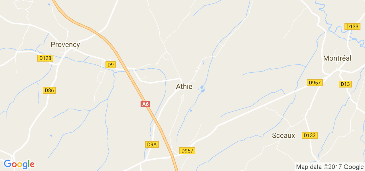 map de la ville de Athie