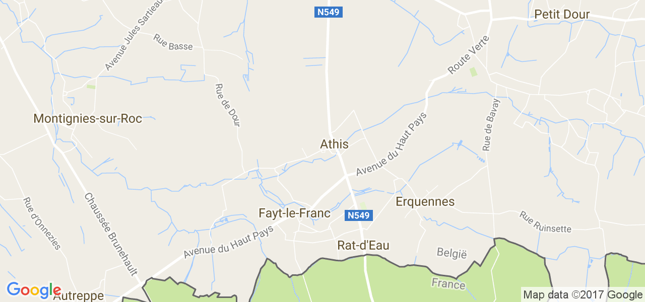 map de la ville de Athis