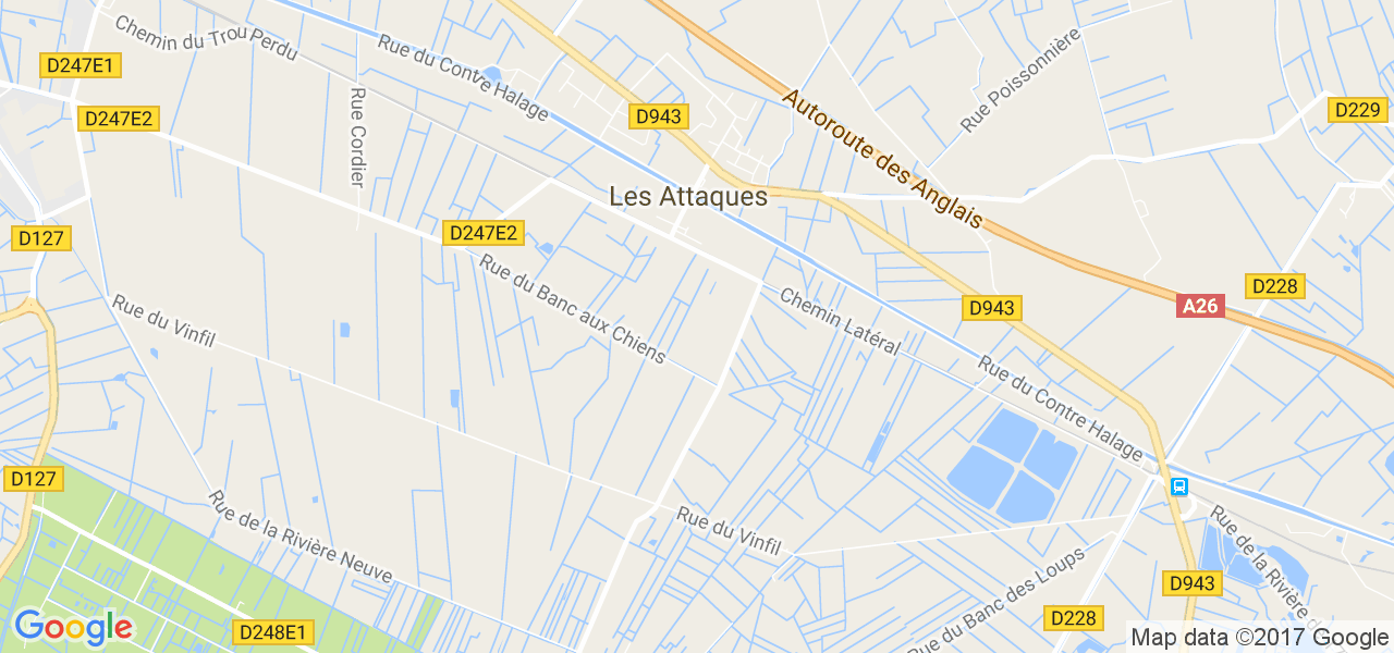 map de la ville de Attaques