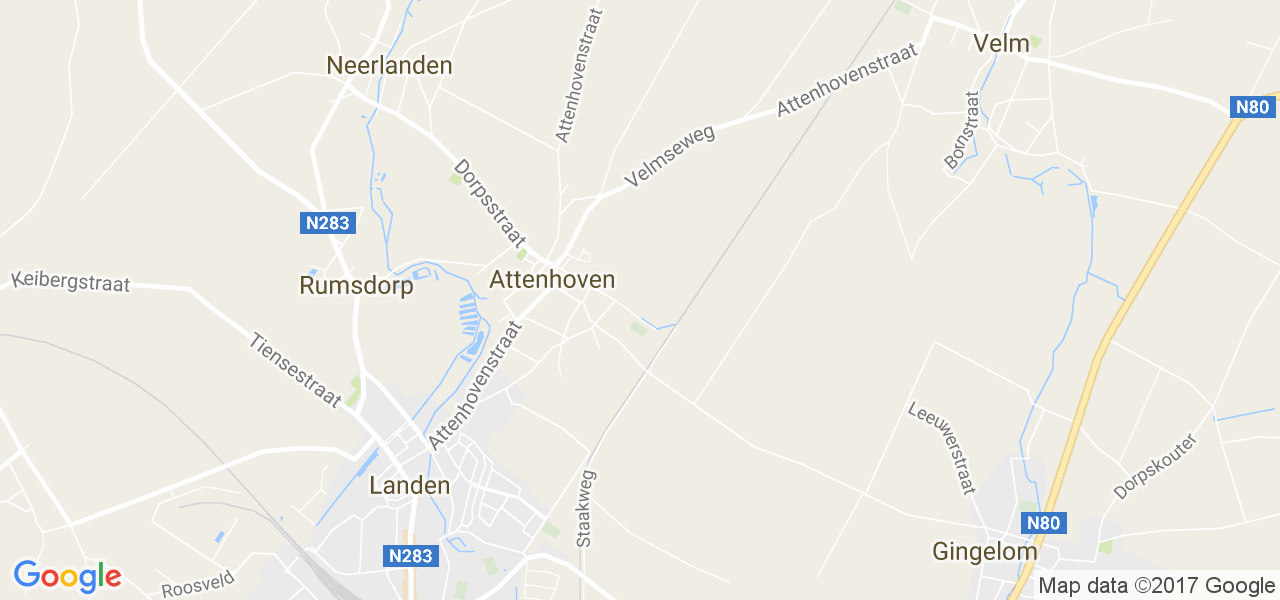 map de la ville de Attenhoven