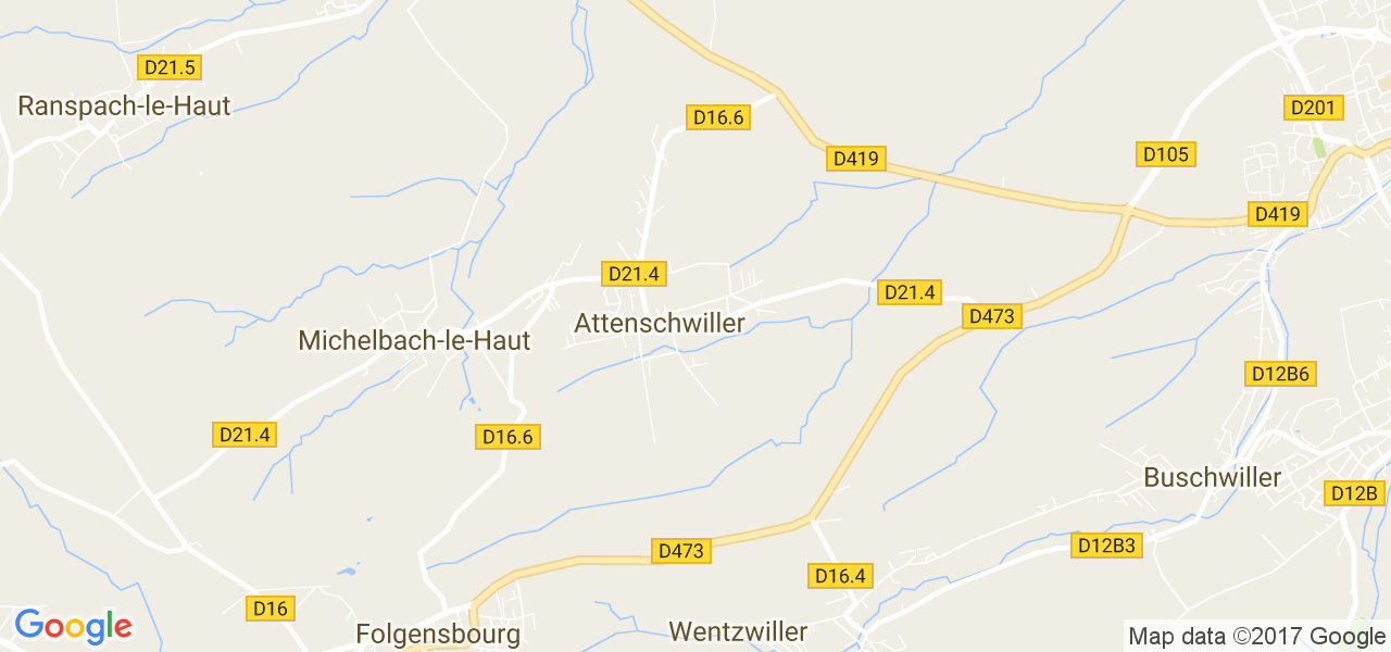 map de la ville de Attenschwiller