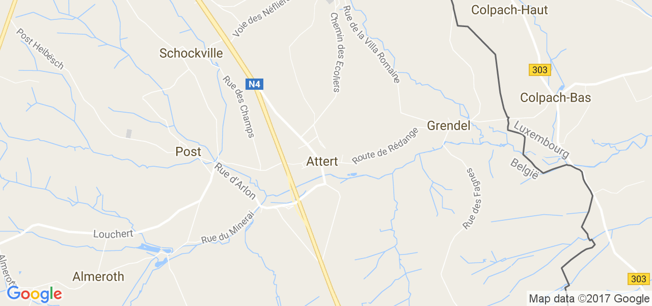 map de la ville de Attert