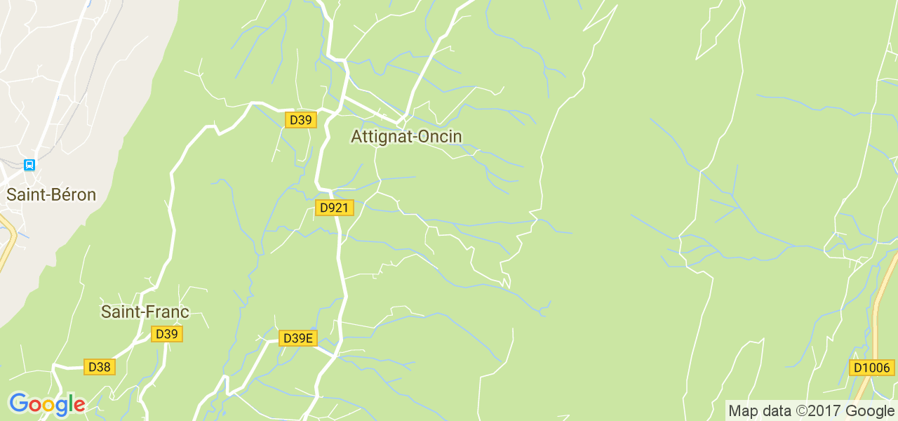 map de la ville de Attignat-Oncin