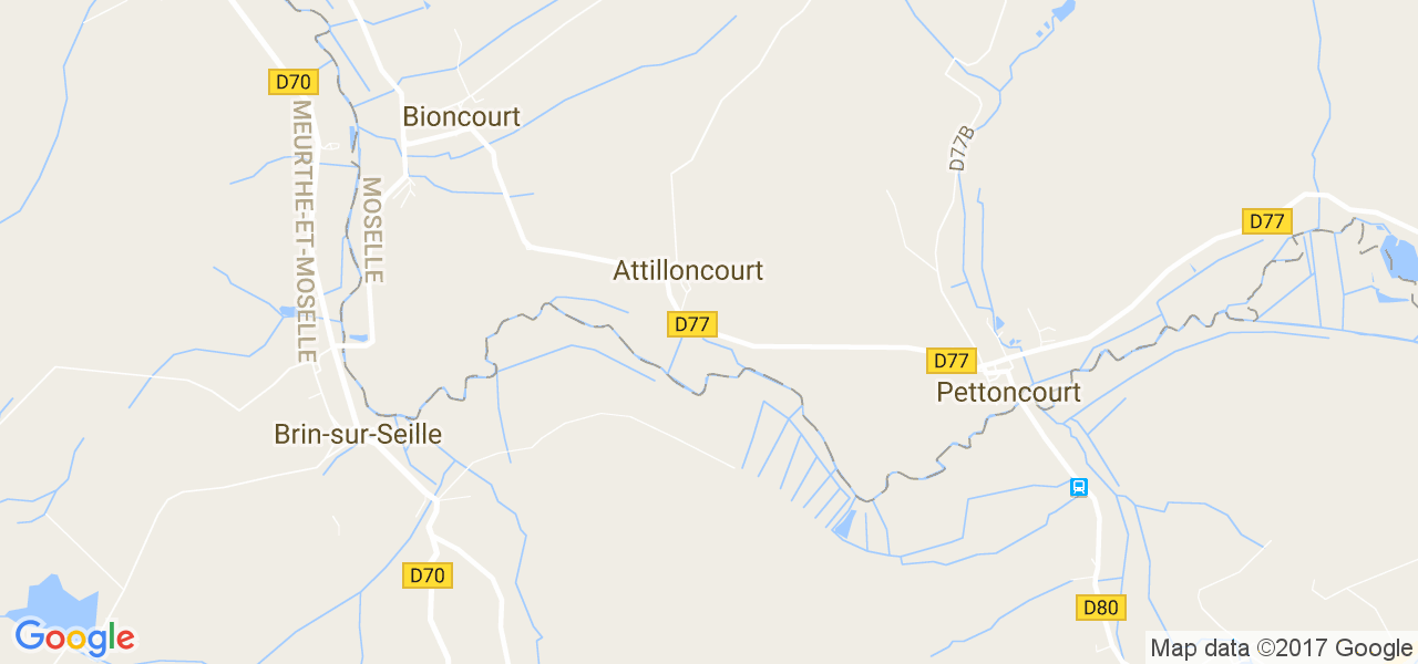 map de la ville de Attilloncourt