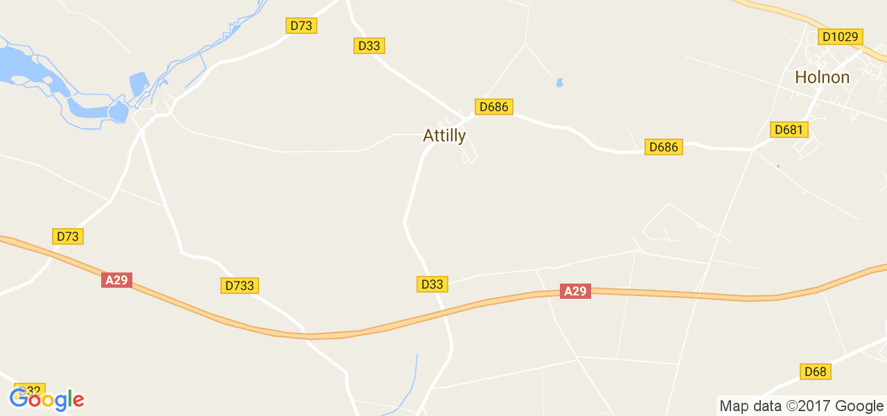 map de la ville de Attilly