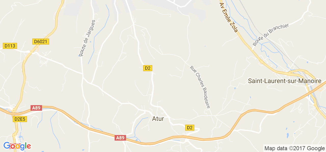 map de la ville de Atur