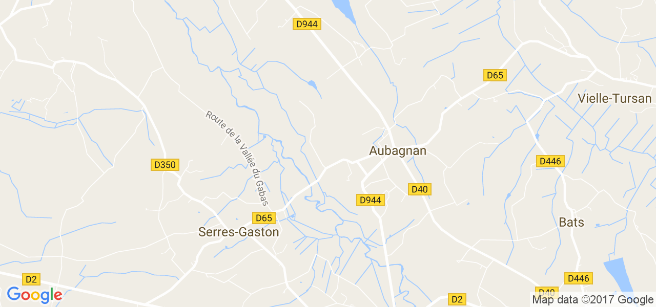 map de la ville de Aubagnan