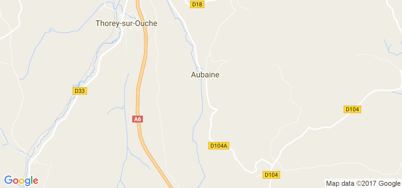 map de la ville de Aubaine