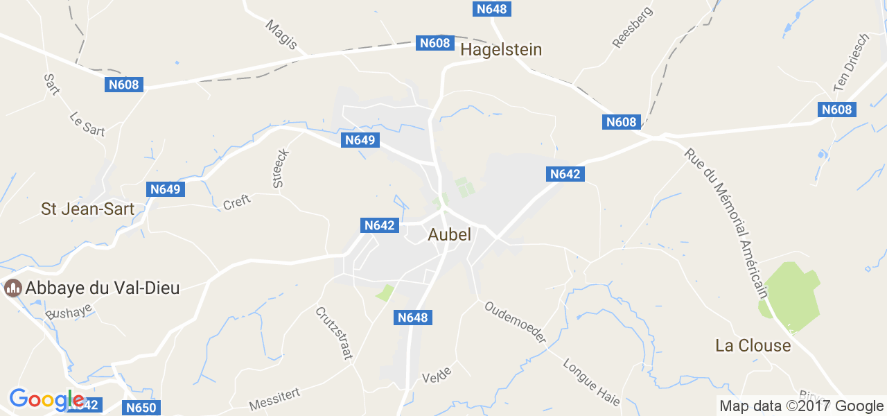 map de la ville de Aubel