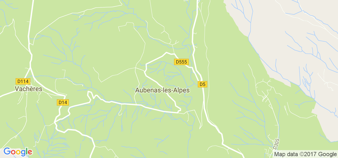 map de la ville de Aubenas-les-Alpes