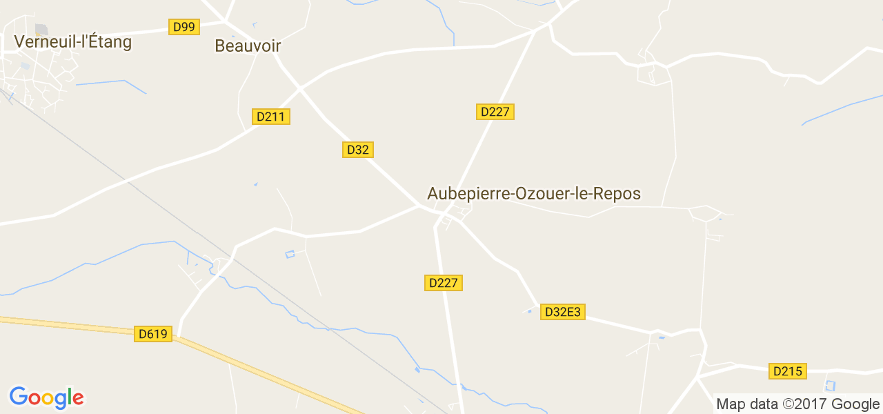 map de la ville de Aubepierre-Ozouer-le-Repos