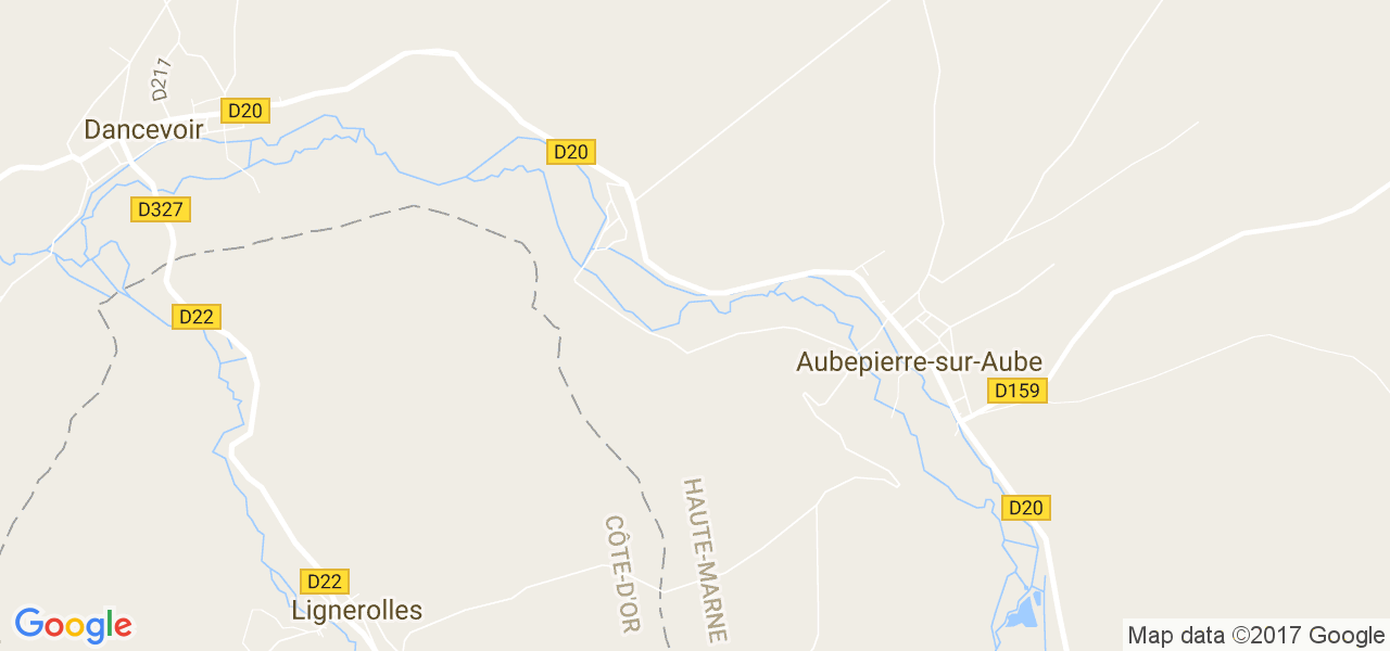 map de la ville de Aubepierre-sur-Aube