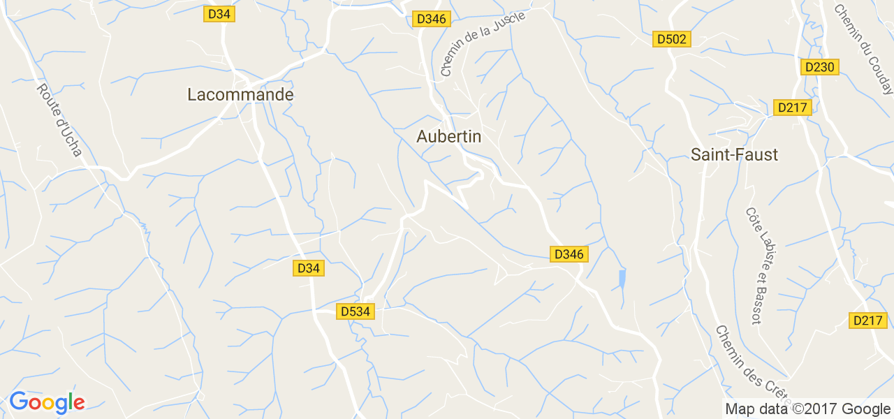 map de la ville de Aubertin