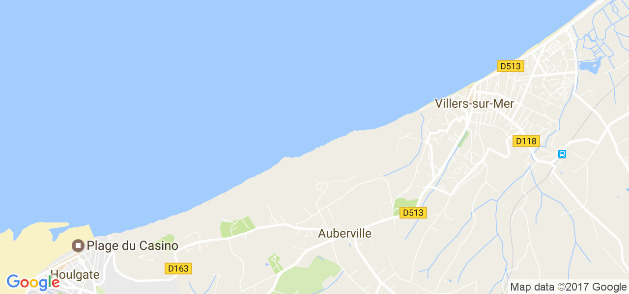 map de la ville de Auberville