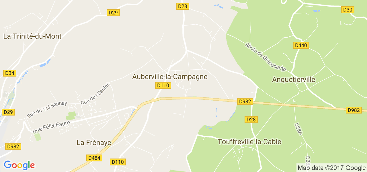 map de la ville de Auberville-la-Campagne