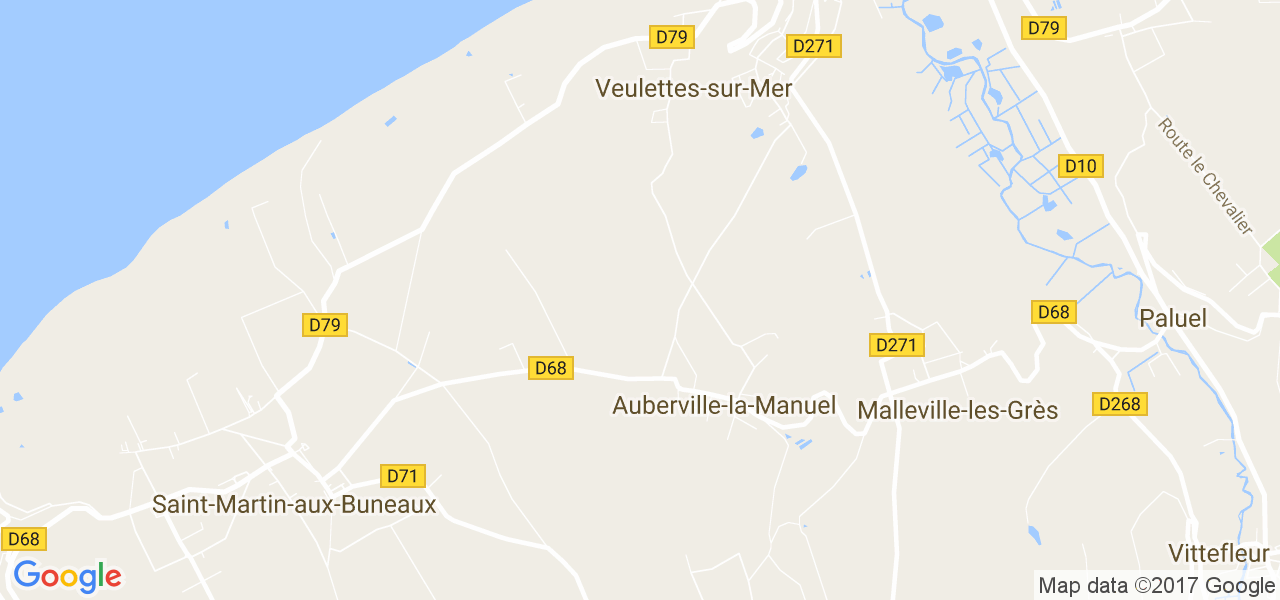 map de la ville de Auberville-la-Manuel