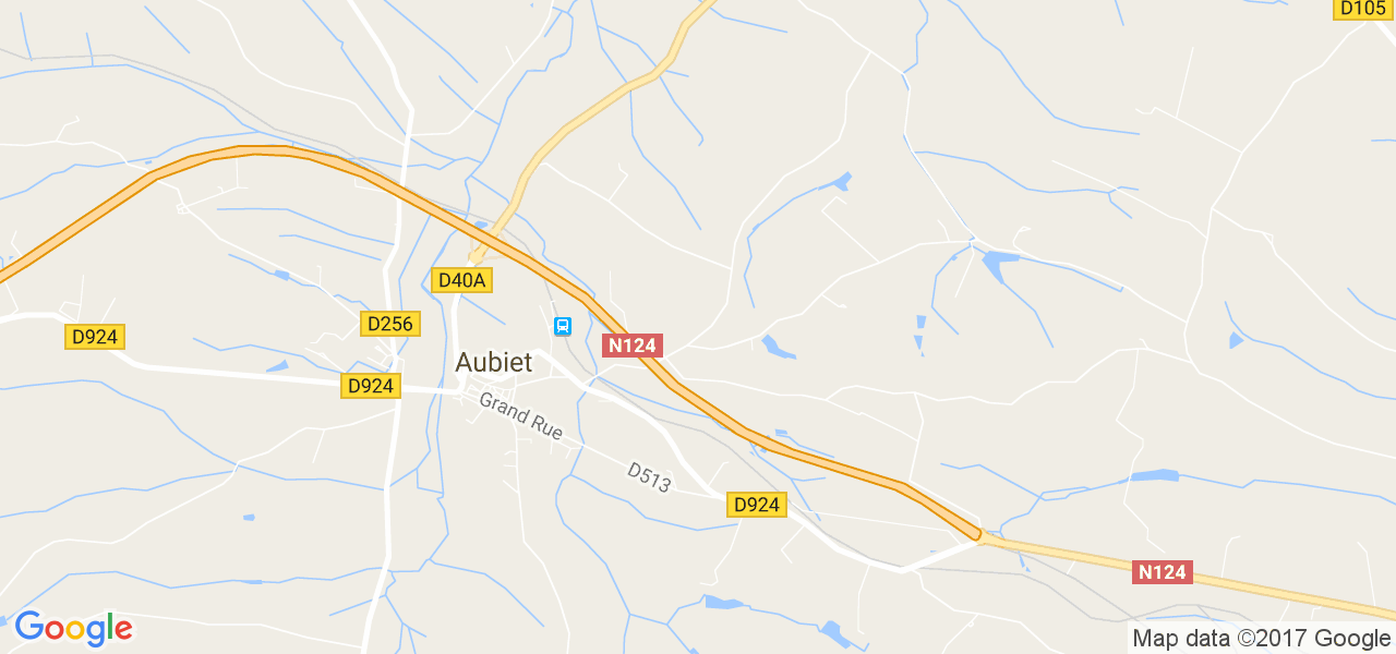 map de la ville de Aubiet