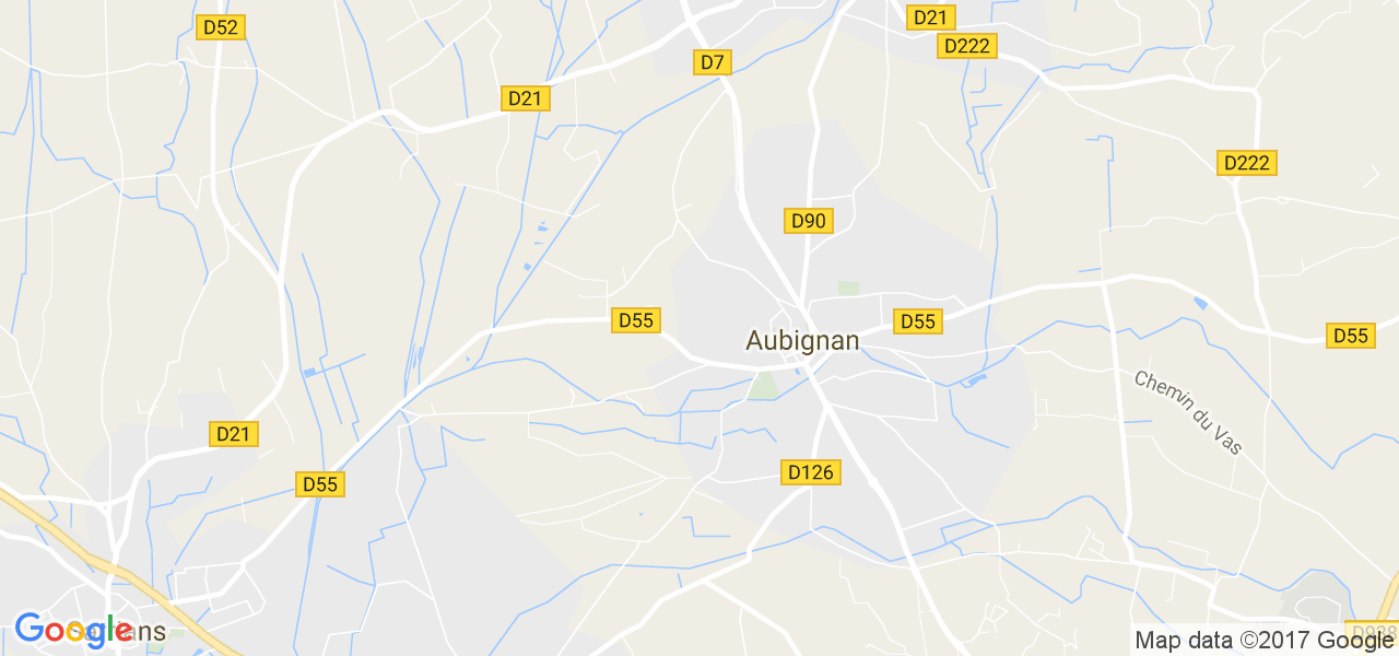 map de la ville de Aubignan