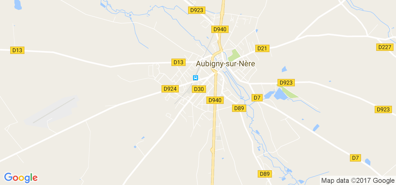 map de la ville de Aubigny-sur-Nère