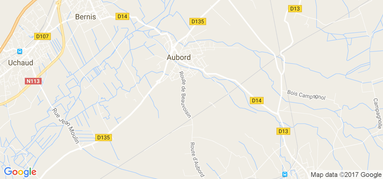 map de la ville de Aubord