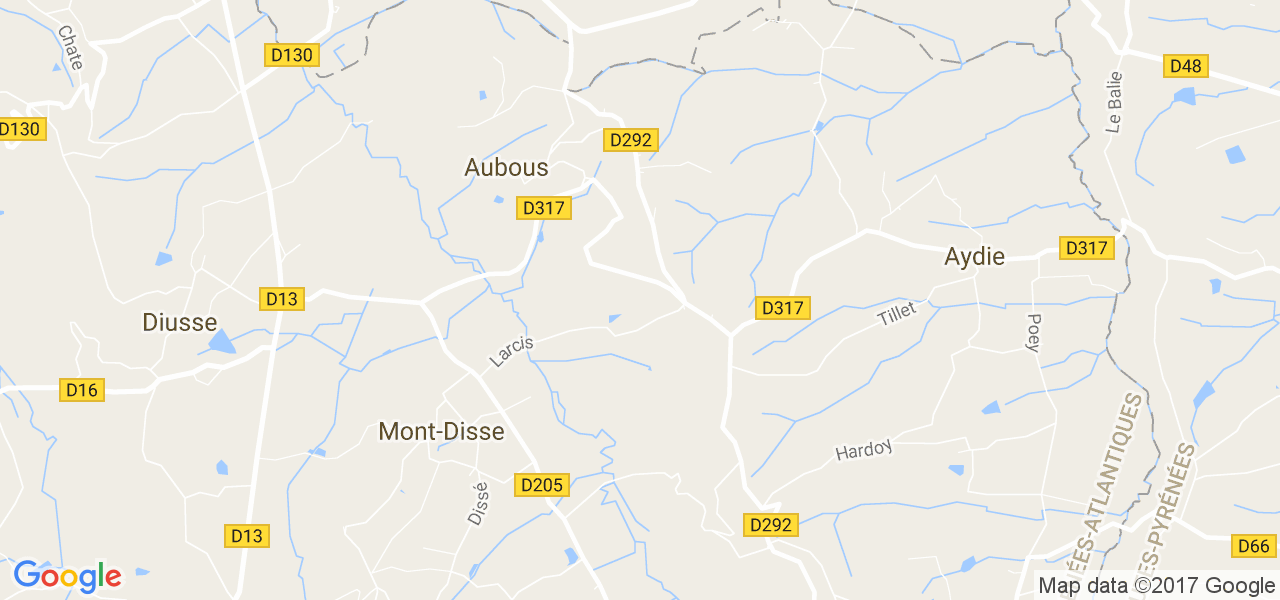 map de la ville de Aubous