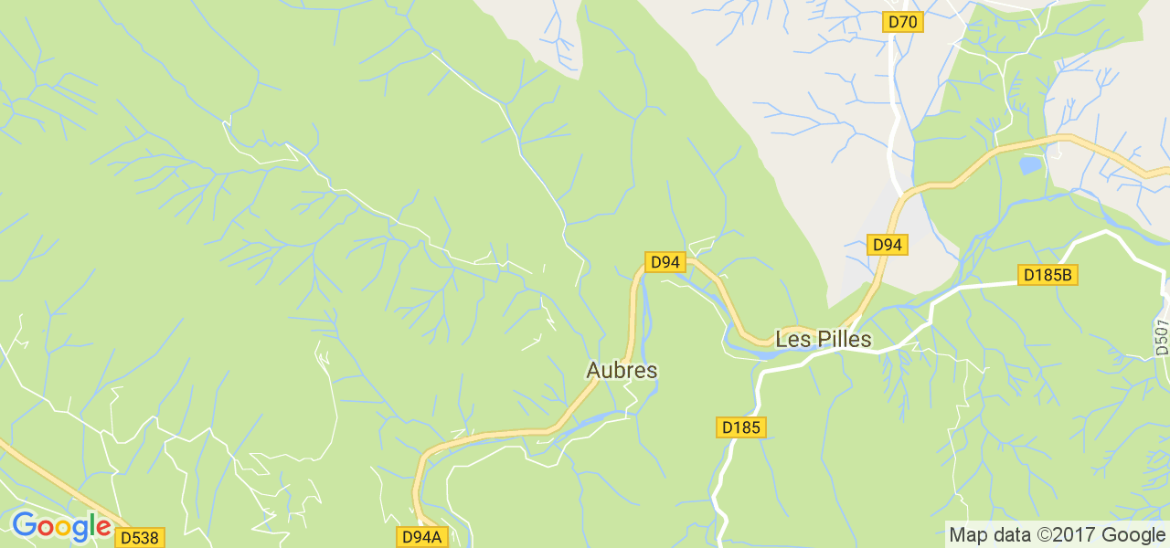 map de la ville de Aubres