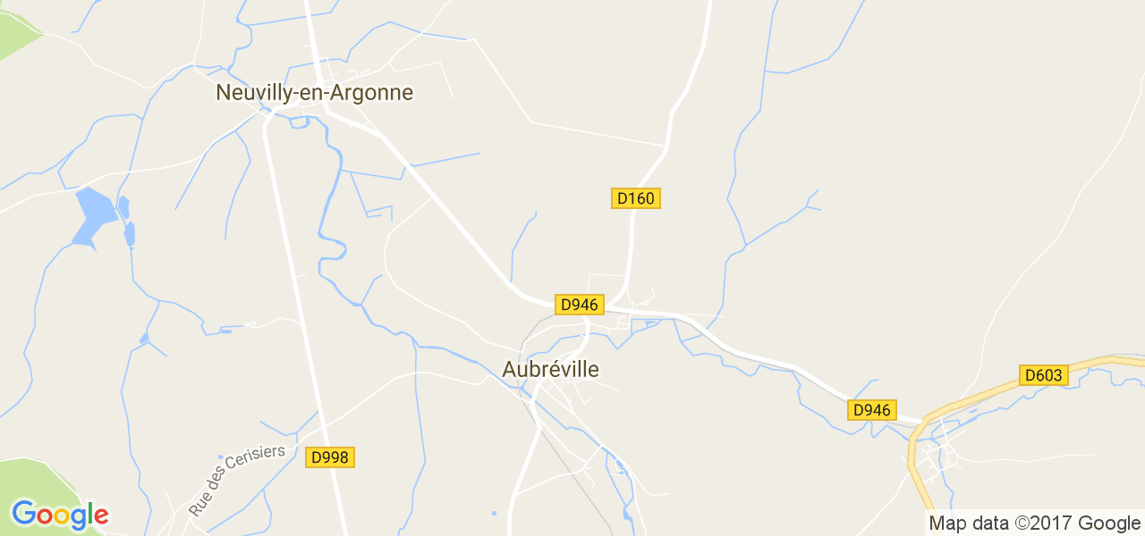 map de la ville de Aubréville