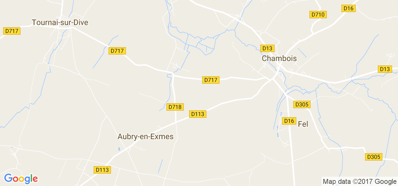 map de la ville de Aubry-en-Exmes