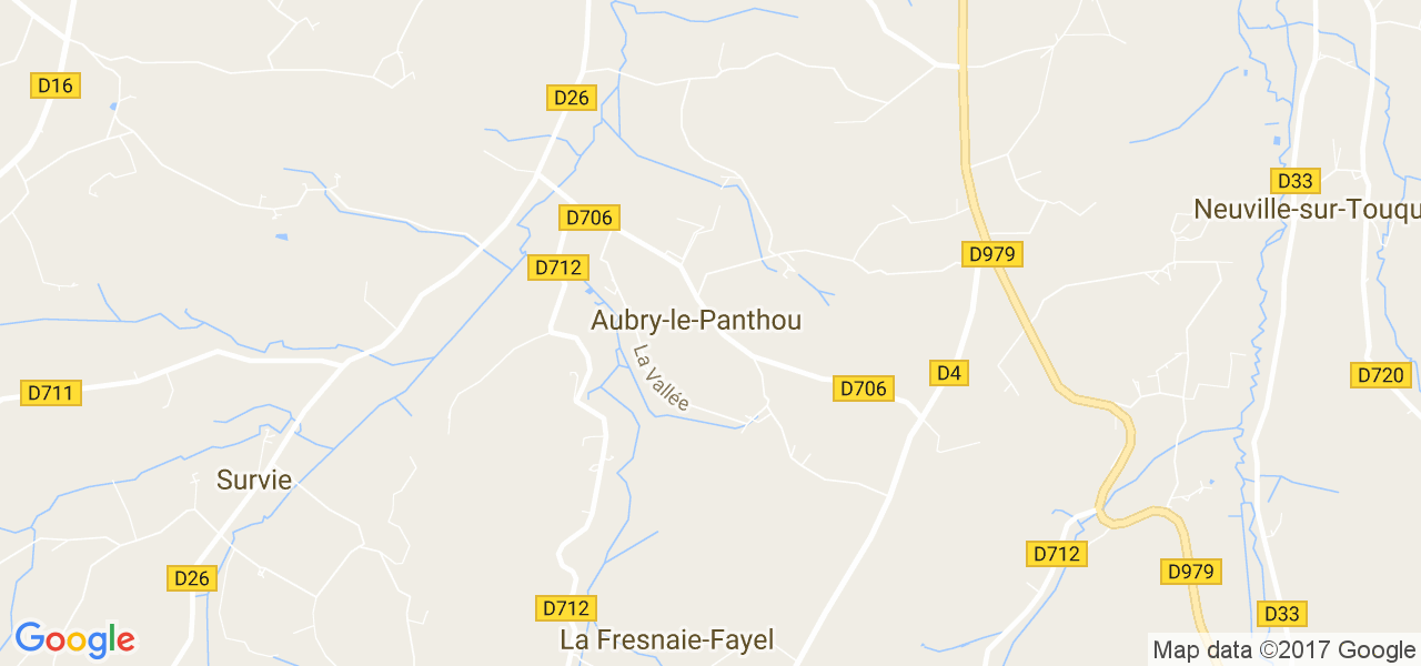 map de la ville de Aubry-le-Panthou