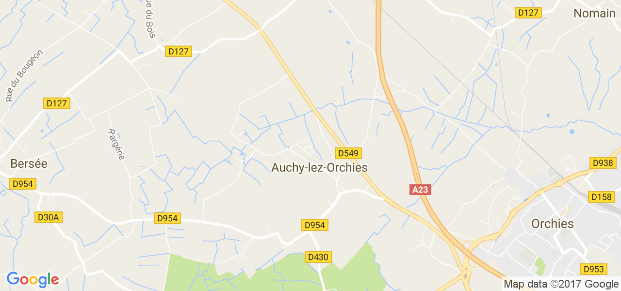 map de la ville de Auchy-lez-Orchies