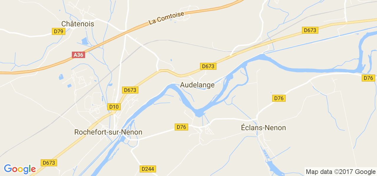 map de la ville de Audelange